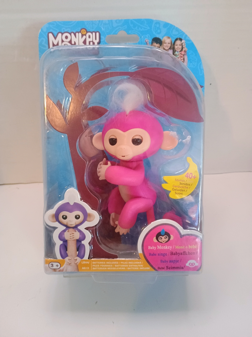 Monkey Friendship & Your Fingertips Purple Interactive Pet Rare Childrens Toy